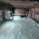 The attic is insulated with polyurethane foam